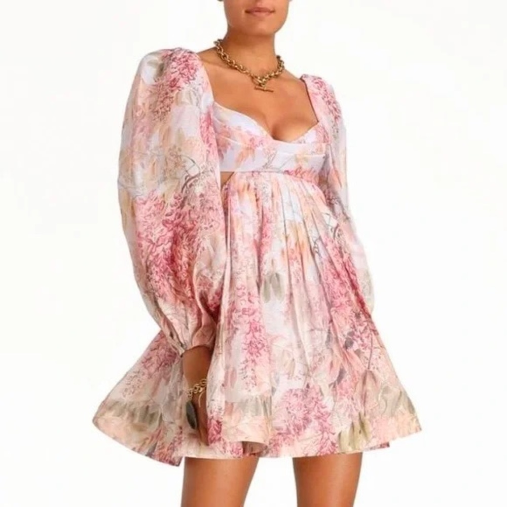 Zimmermann Botanical Bralette Mini Dress Size 1